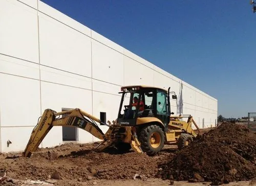 Commercial plumbing — new construction on a tilt-up commercial building